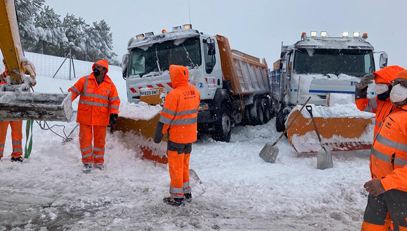 Our concessions in Madrid, deal with the heavy snow!